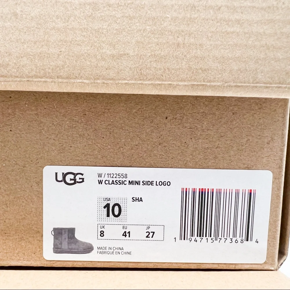 UGG Classic Mini Side Logo Ankle Suede Boots 1122558- Color Shade - Picture 13 of 13